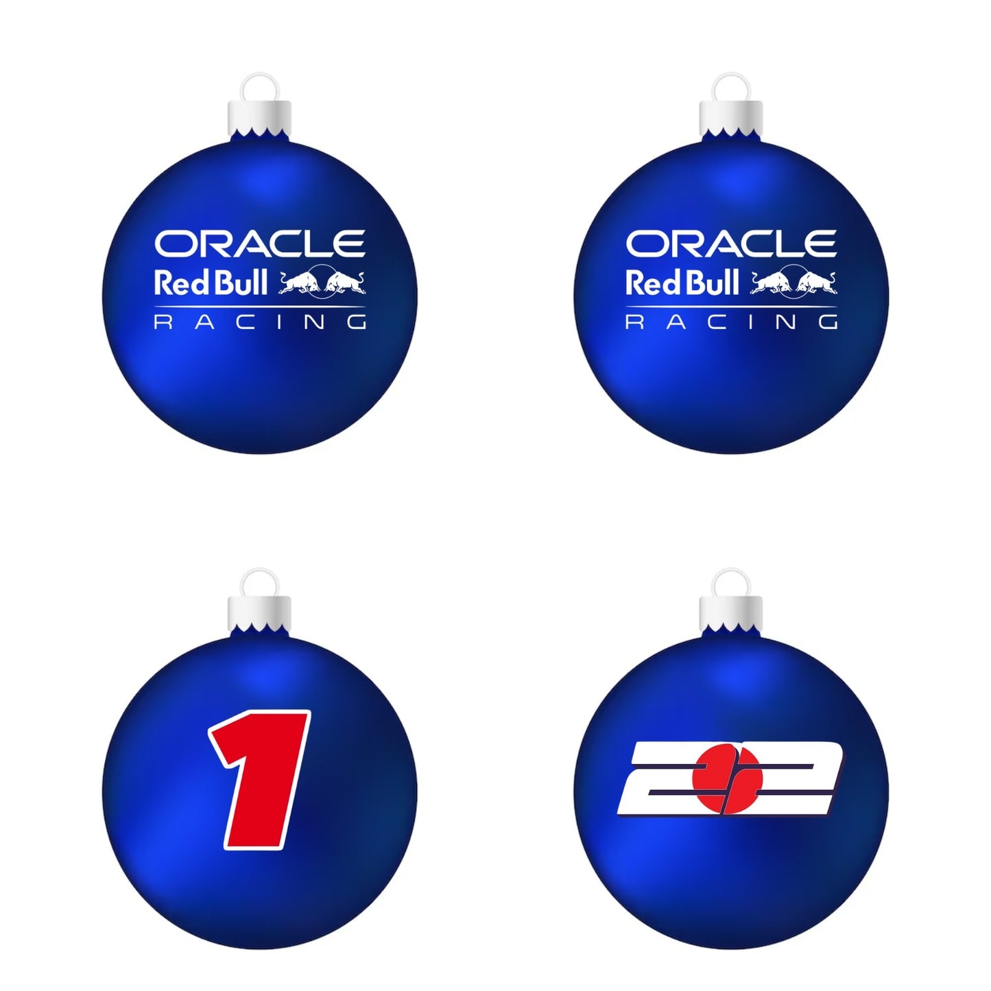 Pack 4 Pelotas de Navidad F1 RedBull