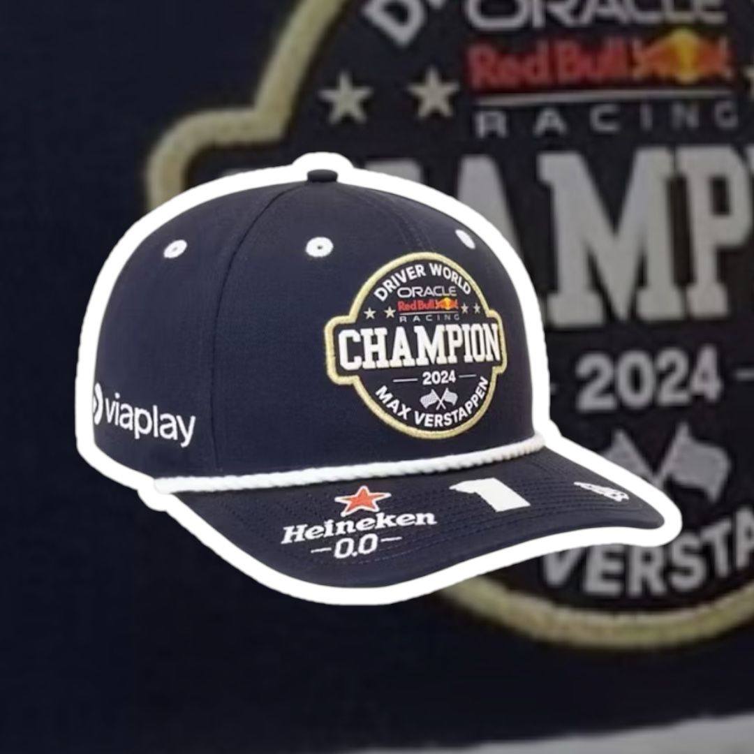 🏎️ Gorra Red Bull Racing – Edición Especial Max Verstappen Tetracampeón 🏎️