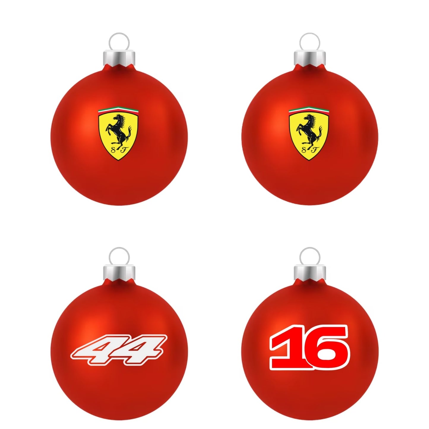Pack 4 Pelotas de Navidad F1 Ferrari
