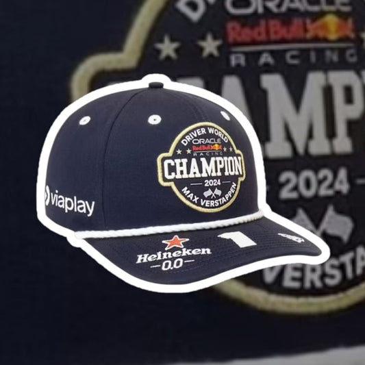 🏎️ Gorra Red Bull Racing – Edición Especial Max Verstappen Tetracampeón 🏎️